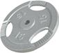 Gorilla Sports Halterschijf 15 kg Gripper Gietijzer Zilver - 30/31 mm