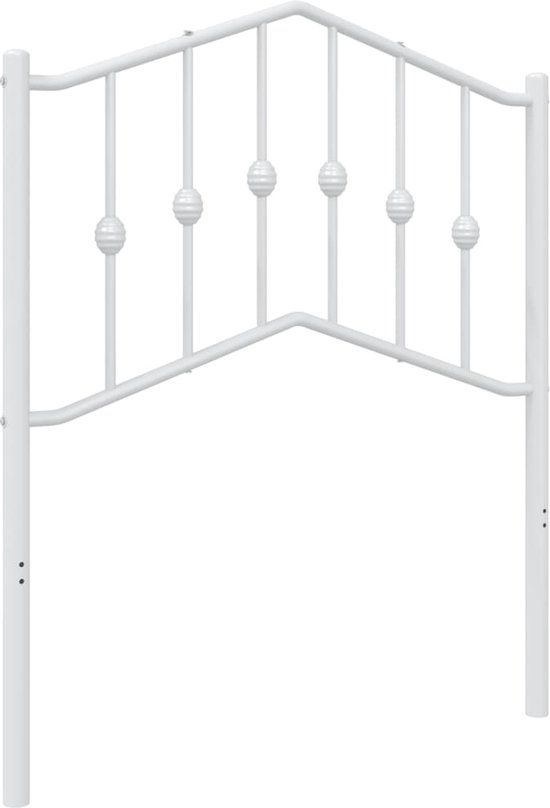 vidaXL Hoofdbord 75 cm metaal wit