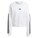 adidas dames Essentials 3-Stripes French Terry Sweatshirt, white/black, XL