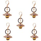 GOUDEN AARDBEI Rhinestone Little Bee Sleutelhanger