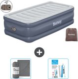 Bestway luchtbed - 2-Persoons - 152 x 203 x 51 cm - Blauw - Inclusief pomp, hoeslaken en reparatieset