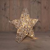 Anna's Collection Ster jute/katoen 15led 40x5cm ww