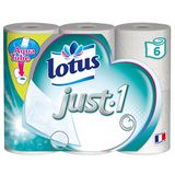 Lotus Just.1 - Toiletpapier, 5-laags, wit, 4 verpakkingen van 6 rollen