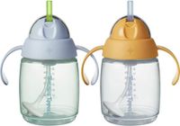 Tommee Tippee Rietjesbeker - 2 stuks - 240 ml - Blauw/Oranje
