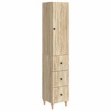 vidaXL - Bank loungeset - Bewerkt hout - Sonoma eiken