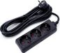 BES LED Stekkerdoos - 3 Stopcontacten - 3 Meter - Zwart