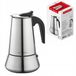 FLORINA Cafetière expresso en acier inoxydable 9 tasses (450 ml) I Cafetière expresso plaque de cuisson LINDA I Cafetière expresso en acier inoxydable avec poignée profilée I Convient pour toutes les plaques de cuisson et induction
