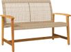 vidaXL Tuinbank 112 cm poly rattan en acaciahout beige