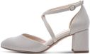 Tamaris - Dames - Hoge hakken - Sleehak - Textiel - Rubber - Gesp - 39 EU - Grijs