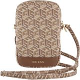 Guess G-Cube Wallet Pouch met Riem (7 Inch) - Bruin
