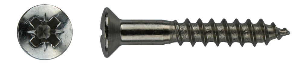 pgb-Europe PGB-FASTENERS Houtschroef BVK DIN 7995Z Ø 4,50x50 Ms/Ni