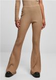 Urban Classics Flared Rib Knit Legging Vrouwen L Beige