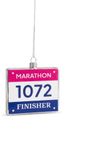 Yup in de boom kerstbal - startnummer marathon 8cm multi 1 stuk