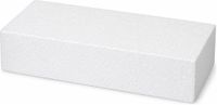 Bellatio Design Piepschuim vormen - rechthoek - 1x - 10 x 20 x 4 cm - styropor hobby / DIY vorm - basis knutselfiguren