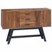 vidaXL TV-meubel 110 x 30 x 75 cm naturel massief teakhout