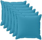 vidaXL - Coussin - 6 pièces - BOIS - Bleu clair - 35 x 35 cm - Polyester