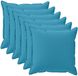 vidaXL - Coussin - 6 pièces - BOIS - Bleu clair - 35 x 35 cm - Polyester