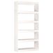 VidaXL Boekenkast/kamerscherm 80x30x199,5 cm massief grenenhout wit