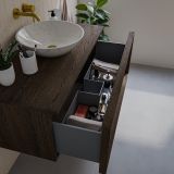Saniclass SW1420770/SW804532 Ensemble de meubles de salle de bain - Chêne mat anthracite