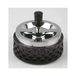 HA Asbak Chroom/Gerookt Glas 12 cm 732 g