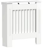 vidaXL Radiatorafdekking Hoogglans Wit 112 x 19 x 81,5 cm Bewerkt hout