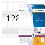 Herma 5071 dia etiketten A4, set van 32 (43,2 x 8,5 mm, 800 vellen, papier, mat) zelfklevend, bedrukbaar, permanente klevende dia stickers, 102.400 etiketten voor printer, wit