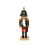 Dekohelden24 Prachtige notenkraker soldat, in groen, ca. 26 cm
