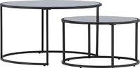 Hioshop Twin salontafel set van 2 zwart