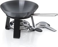 Kela Joy Mini Wok met Rechaud Ø 18 cm - Staal - Zwart