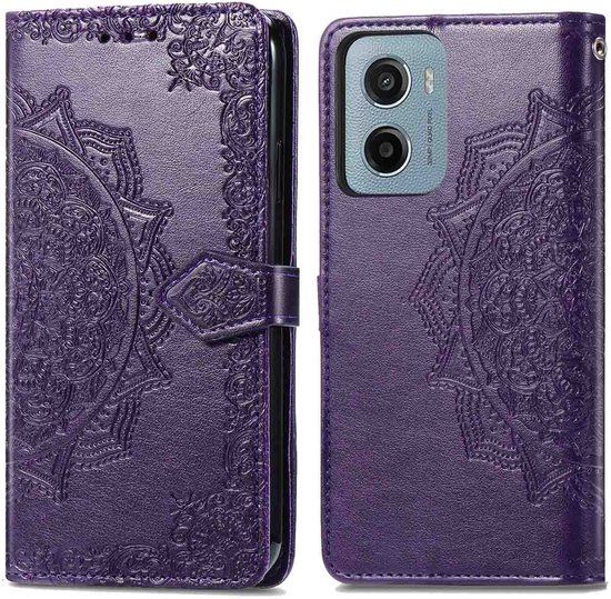 imoshion Mandala Bookcase - Geschikt voor Motorola Moto G05 / Motorola Moto E15 - Paars