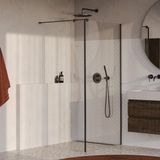 Brauer Oblivion Inloopdouche Helder Glas 90 x 200 cm met Zijwand 40 cm PVD Gunmetal Geborsteld