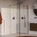 Brauer Oblivion Inloopdouche Helder Glas 90 x 200 cm met Zijwand 40 cm PVD Gunmetal Geborsteld