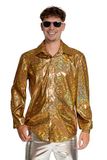 Partychimp Shiny Disco Shirt Goud voor Heren