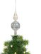 Decoris kerstboom piek gedecoreerd - wit - parelmoer - glas - 31 cm - kerstboompiek
