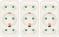 Humbert Stopcontact splitter - 3x - triple - wit