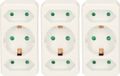 Humbert Stopcontact splitter - 3x - triple - wit