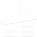 Merkloos Relaxdays kledinghangers metaal, set van 50, licht, dun, ruimtebesparend, draad, 40 cm, wit