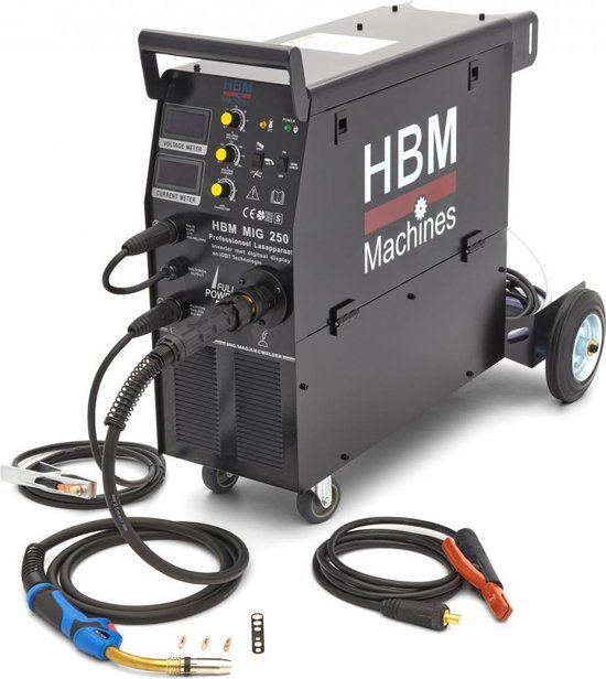 HBM MIG250 Professioneel Lasapparaat met Digitaal Display en IGBT Technologie