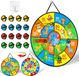 Dartbord pour enfants - 66 cm - Velcro - Pliable - Jeu de lancer double face pour enfants