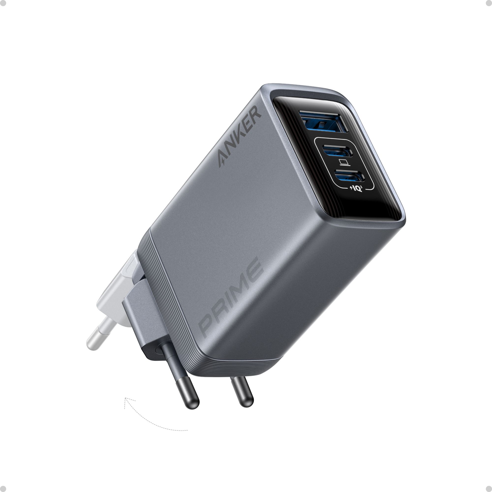 Anker Prime 3-In-1 Power Bank - 24.000mAh, 65W - USB-C & USB-A - Silver