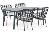 De Laan Projects Lifestyle Toledo/Tavano 160 cm dining tuinset 5-delig