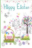 Happy Easter: Big Bold Coloring Images