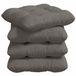 vidaXL - Coussin d'assise - 4 pièces - Tissu velours côtelé - Gris clair - 40 x 40 cm