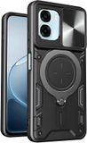 Techsuit Hoesje geschikt voor Oppo A6/A6x - CamGuard Pro Back Cover - Zwart