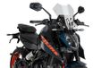 Puig 21998W Nieuwe Generatie Touring Windscherm - Aerodynamische bescherming en sportief ontwerp voor KTM 125 DUKE en KTM 390 DUKE 2024-2025, helder