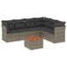 vidaXL 7-delige Loungeset met kussens, polyrattan, grijs