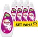 Robijn Color - Pink Sensation - Vloeibaar Wasmiddel - 8 x 700ML - 112 Wasbeurten - Voordeelverpakking