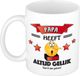 Bellatio Decorations Papa heeft altijd gelijk cadeau mok - rood - 300 ml - keramiek - vaderdag