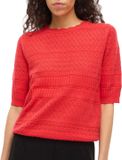 VILA Milos Pointelle Top Dames - Maat L - Rood