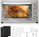 TurboTronic EVS60 - Vrijstaande Oven - 60 liter - Mini Oven - 2000W - Incl Draaispit en bakplaten - Zilver
